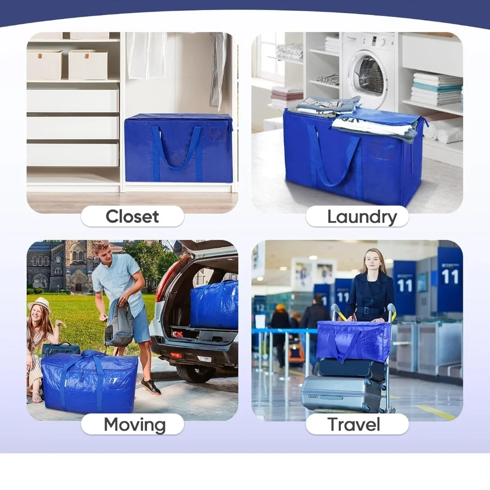 6 Pack 24 Gallons Blue Storage Bags
